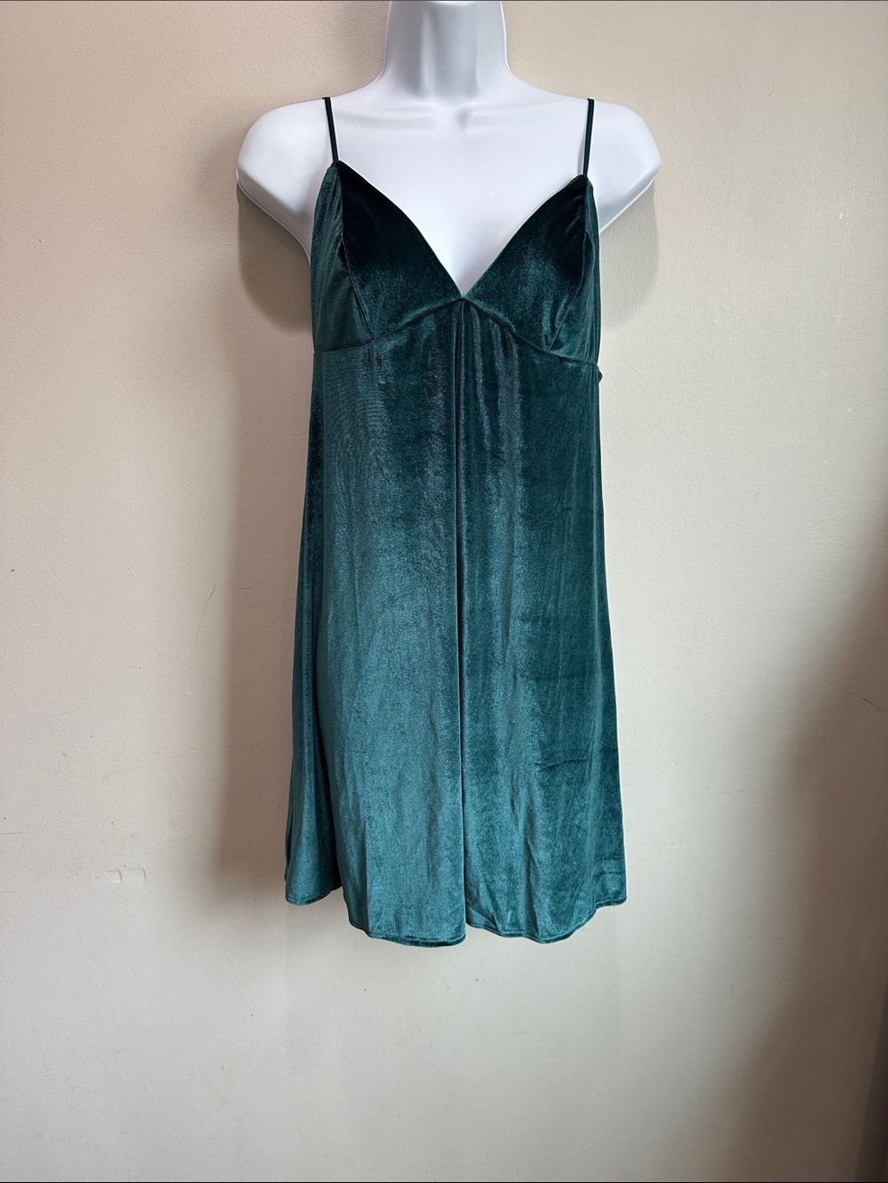 Victoria's Secret Teal Velvet Slip Dress